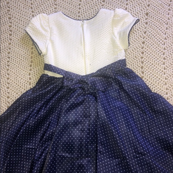 Beautiful navy and white dress - Picture 4 of 4